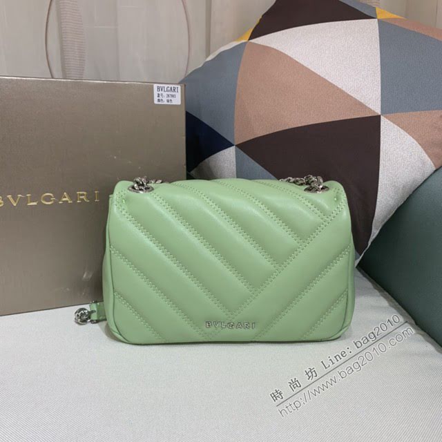 Bvlgari女包 寶格麗2020新款 幾何形狀牛皮鏈條單肩斜挎女包 古力娜紮同款 287993  fyd1558